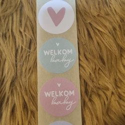 Stickerset Welkom Baby