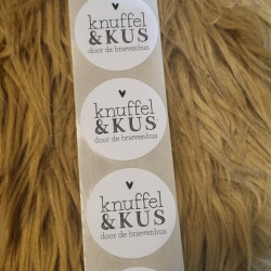 Stickerset knuffel en kus
