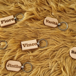 Houten sleutelhanger