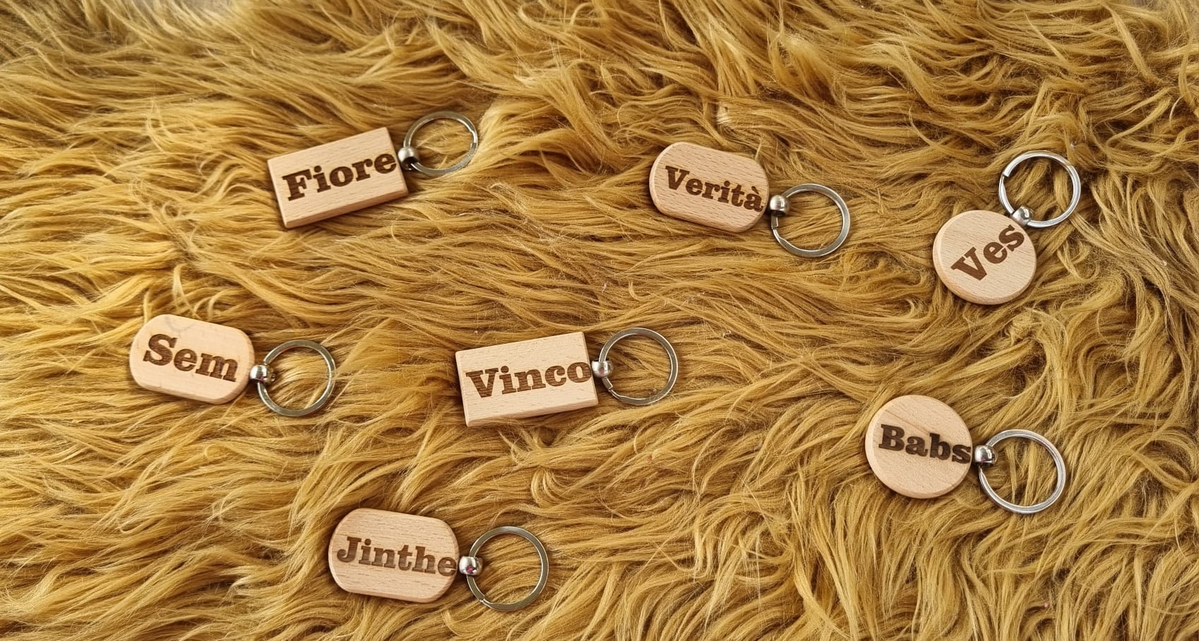 Houten sleutelhanger